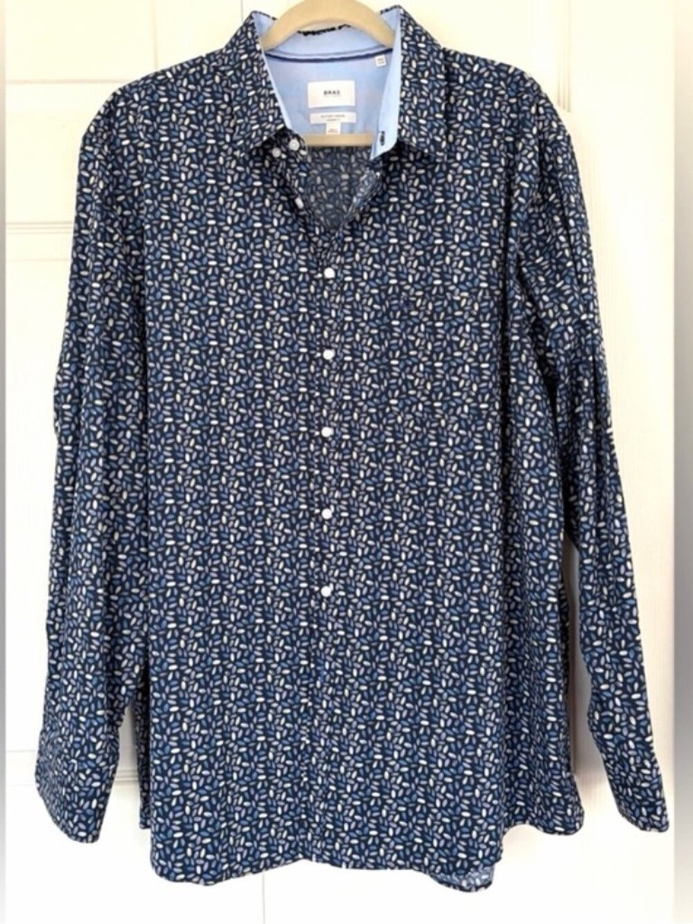 Brax Feel Good Men’s Shirt Hi-flex easy care button down modern fit size XXL